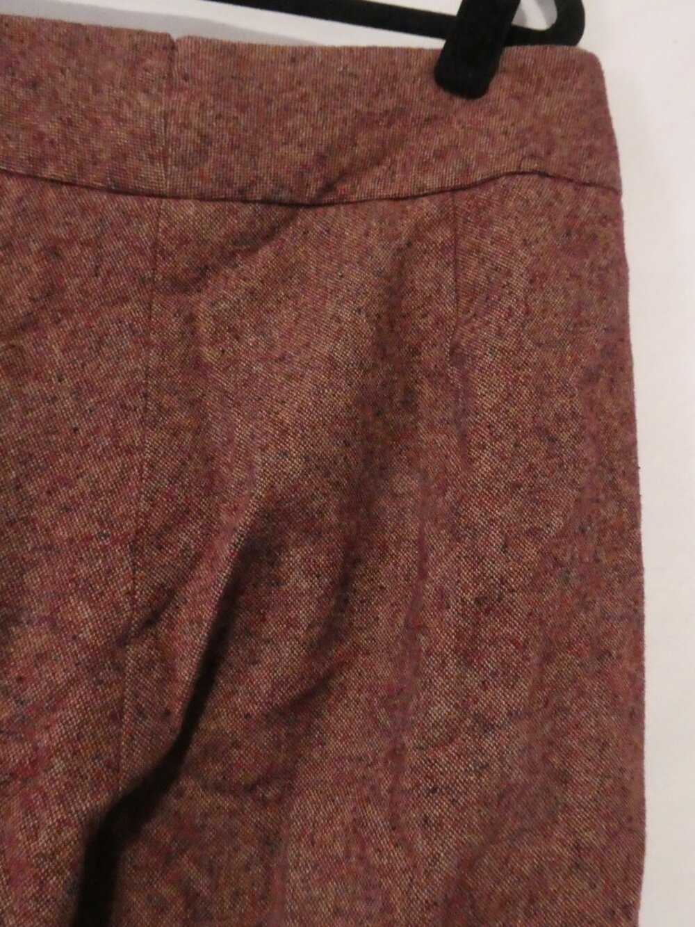 SLOAN Lined Pants Textured Tweed Burgundy - size 16 - Picture 11 of 14